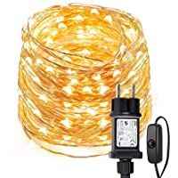 Los mejores  - LE 10m 100 LED Luces de Hadas Blanco Cálido con Enchufe- Guirnalda de Luces Exteriores Impermeable IP65- Luz de…